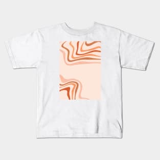 Flowy Abstract Line Art, linework Kids T-Shirt